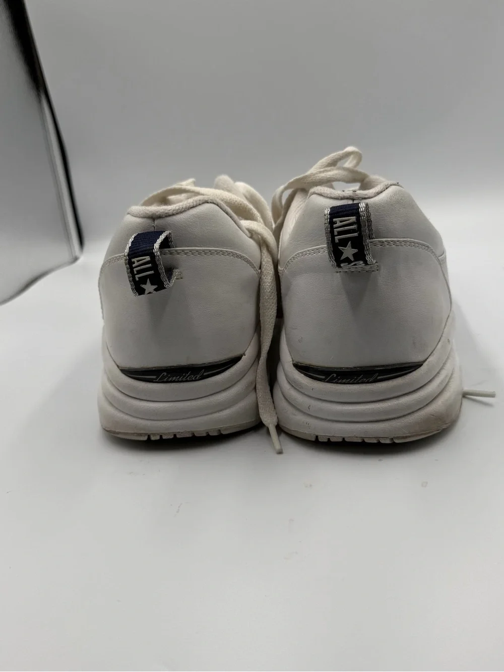 Converse All Star Limited White Leather Low Top Sneakers Men’s Size 14 - Picture 5 of 8